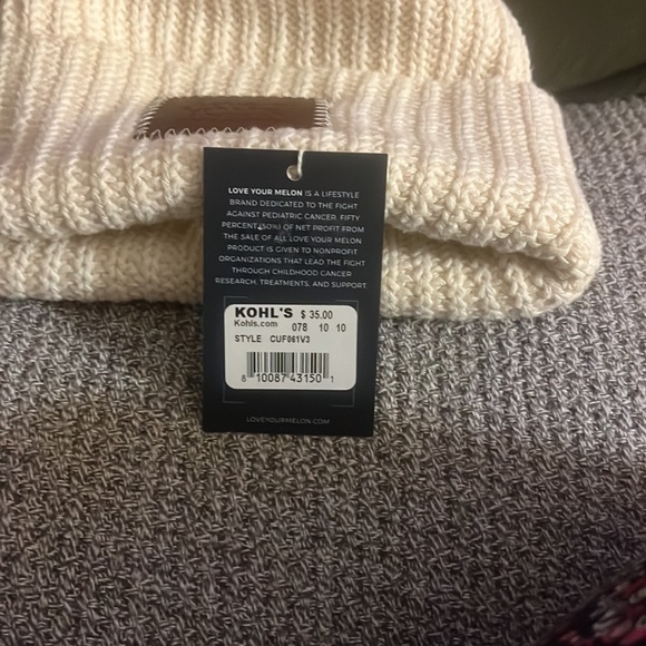 Love Your Melon cream color knit cap. NWT. - Picture 2 of 2
